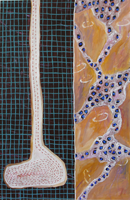 Grafik 2, Acryl auf Leinwand, 62 cm x 95 cm, 2001