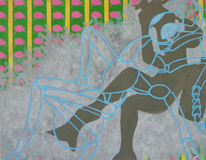Insekt 4, Acryl auf Leinwand, 90 cm x 69 cm, 2001