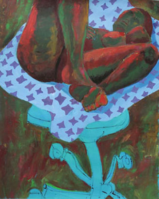 Akt 2, Acryl auf Leinwand, 80 cm x 100 cm, 2001