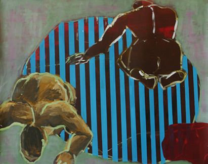 Akt 3, Acryl auf Papier, 110 cm x 86 cm, 2001