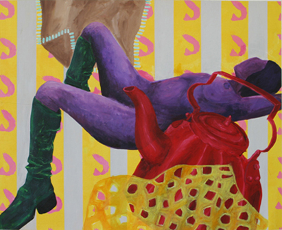 Akt 7, Acryl auf Leinwand, 99 cm x 80 cm, 2001