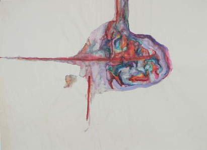 Abstrakt 3, Aquarell auf Papier, 57 cm x 42 cm, 2002