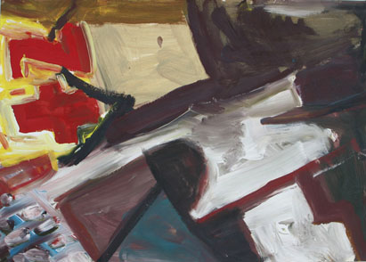 Abstrakt 12, Acryl auf Papier, 60 cm x 42 cm, 2002