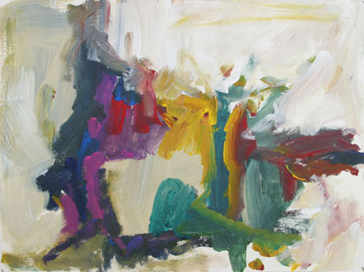 Abstrakt 22, Acryl auf Papier, 28 cm x 20 cm,  2002