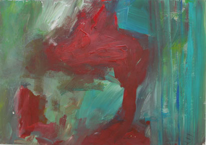 Abstrakt 25, Acryl auf Papier, 40 cm x 30 cm, 2002