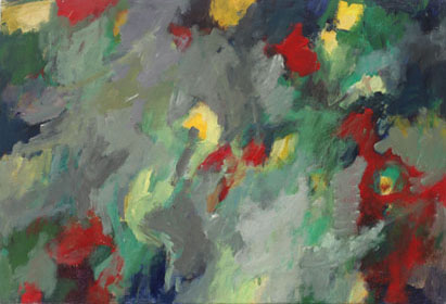 Geranie, Acryl auf Leinwand, 70 cm x 48 cm, 2002