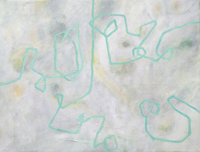 Abstrakt 8, Acryl auf Leinwand, 65 cm x 50 cm, 2002