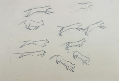 Tier 8, Bleistift auf Papier, 28 cm x 21 cm, 2002