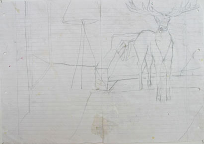 Tier 9, Bleistift auf Papier, 41 cm x 29 cm, 2002