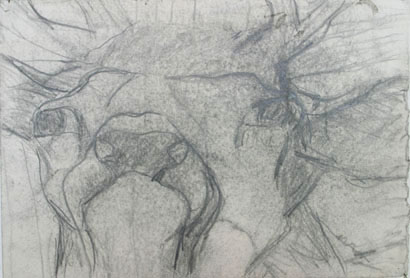 Tier 1, Bleistift auf Papier, 28 cm x 21 cm, 2002