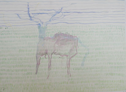 Tier 5, Buntstift auf Papier, 28 cm x 21 cm, 2002