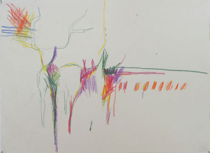 Tier 7, Bleistift und Buntstift auf Papier, 28 cm x 21 cm, 2002