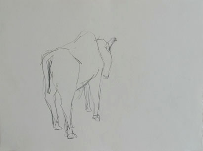 Zeichnung 10, Bleistift auf Papier, 28 cm x 20 cm, 2004