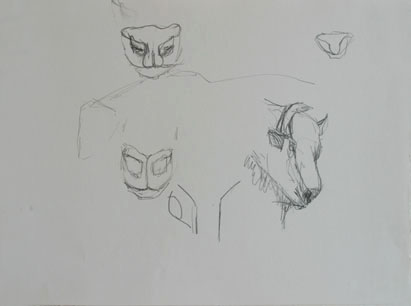 Zeichnung 14, Bleistift auf Papier, 28 cm x 20 cm, 2004