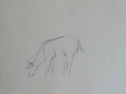 Zeichnung 1, Bleistift auf Papier, 28 cm x 20 cm, 2004
