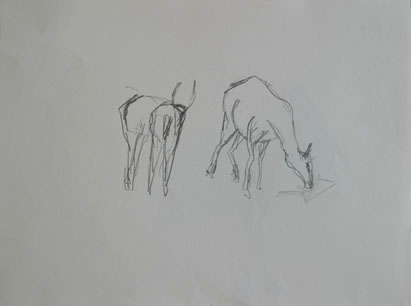 Zeichnung 4, Bleistift auf Papier, 28 cm x 20 cm, 2004