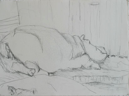 Zeichnung 7, Bleistift auf Papier, 28 cm x 20 cm, 2004