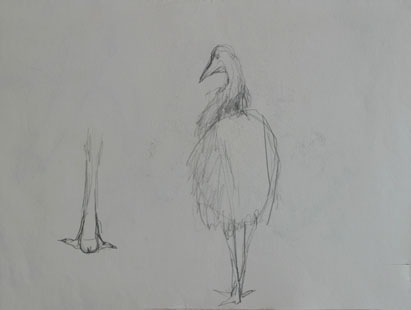 Zeichnung 10, Bleistift auf Papier, 28 cm x 20 cm, 2004