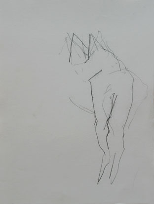 Zeichnung 13, Bleistift auf Papier, 20 cm x 28 cm, 2005