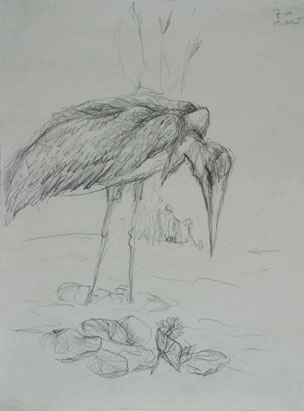 Zeichnung 2, Bleistift auf Papier, 20 cm x 28 cm, 2005