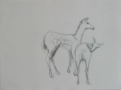 Zeichnung 4, Bleistift auf Papier, 28 cm x 20 cm, 2005