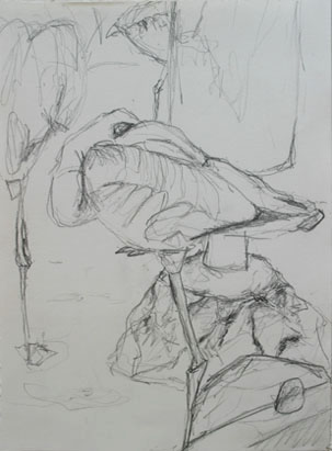 Zeichnung 3, Bleistift auf Papier, 20 cm x 28 cm, 2005