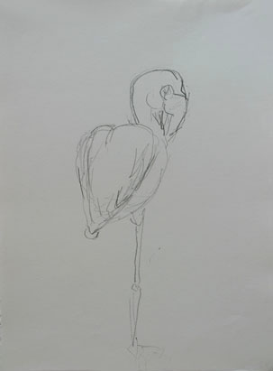 Zeichnung 5, Bleistift auf Papier, 20 cm x 28 cm, 2005