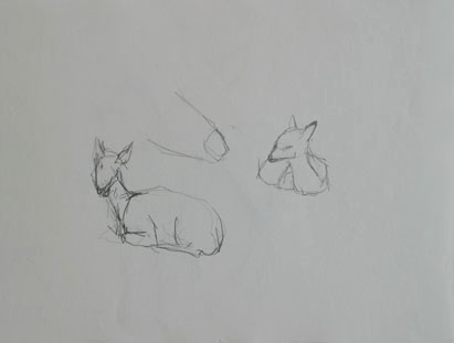 Zeichnung 9, Bleistift auf Papier, 28 cm x 20 cm,  2005